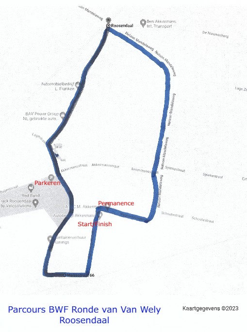 parcours ronde van Roosendaal